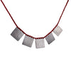 Square Necklace (Multiple Colors) by Erica Schlueter - Fire Opal - 1