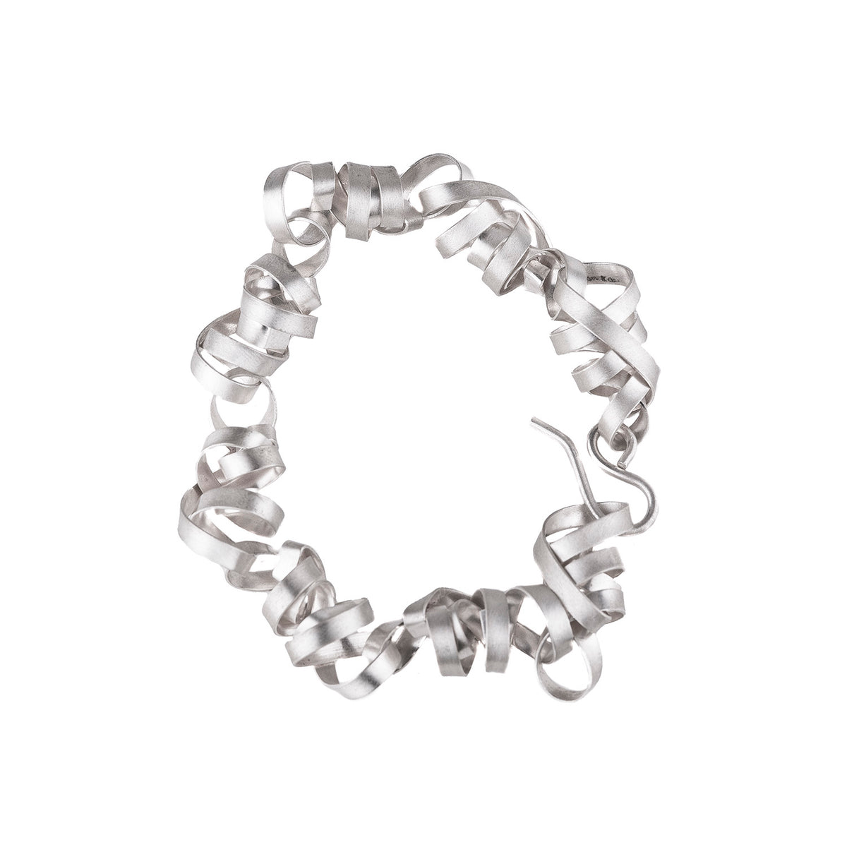 Bright Silver Ribbon Bracelet by Rina Young– Fire Opal Company